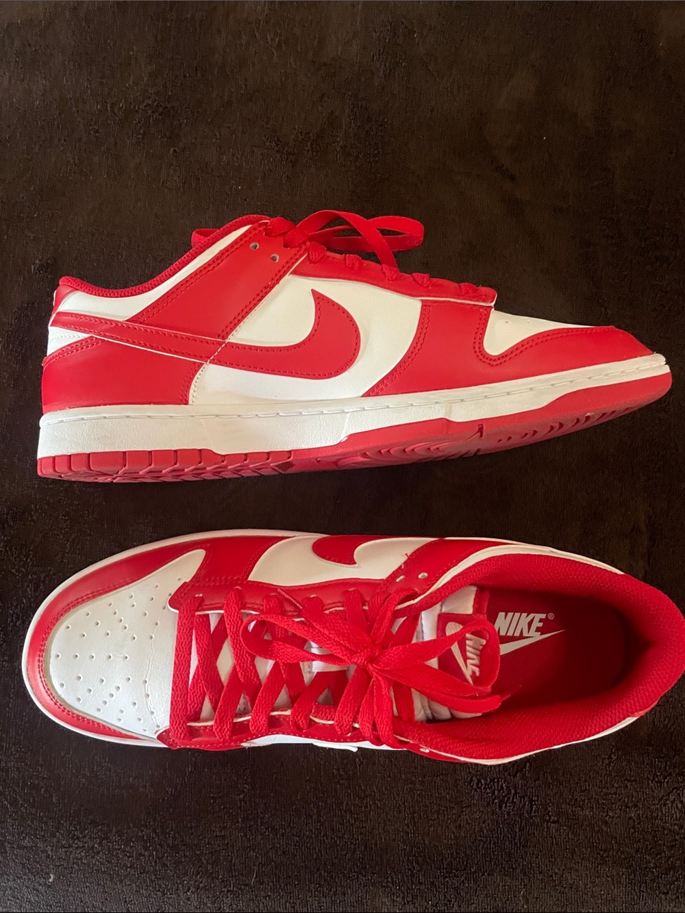 Nike Dunk Lows Red and White Low-Athletic Sneakers